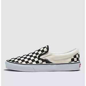 Vans classic slip-on wide checkerboard size 8 NBW